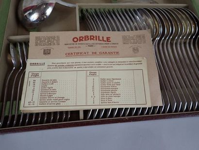 ORBRILLE. Ménagère en métal argenté, modèle...