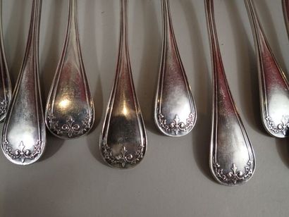 ERCUIS, partie de ménagère en métal argenté,...
