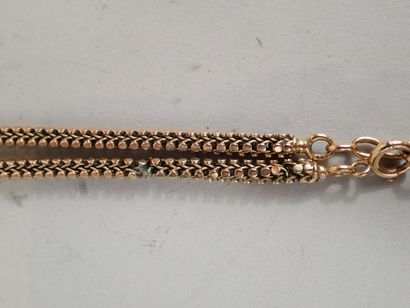 Médaillon souvenir en or jaune 18K chiffré...