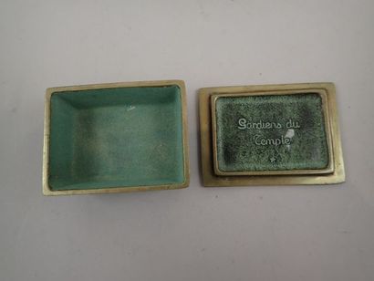 Max LE VERRIER (1891-1973). Boîte quadrangulaire...
