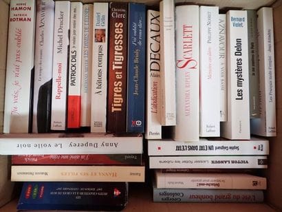 Mannettes de livres brochés comprenant Les...