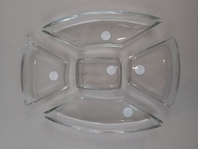 Présentoir à apéritif en cristal de forme...