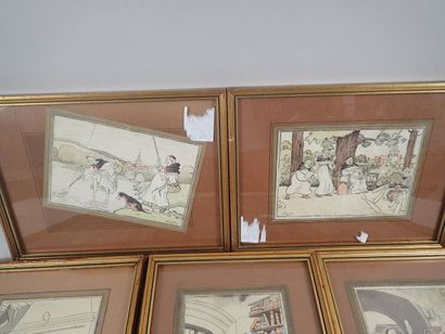 Harry Eliott (1882-1959), ensemble de 8 lithographies...