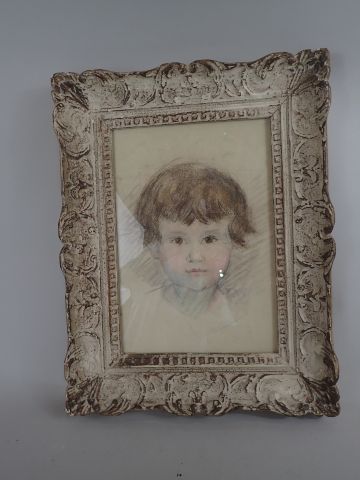 Ecole du XXe siècle. Portrait de jeune enfant....