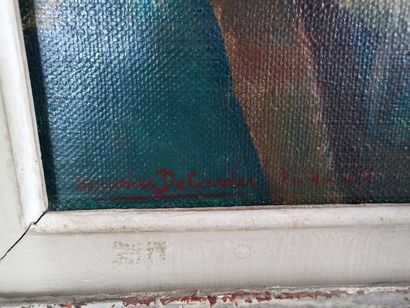 Maurice DELAVIER, Huile sur toile figurant...