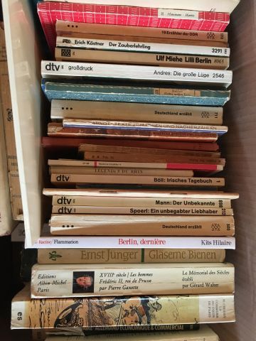 Carton de livres brochés dont De Gaulle....