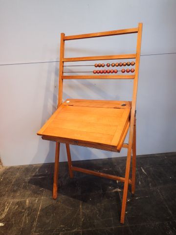 Bureau d'écolier en hêtre naturel entièrement...