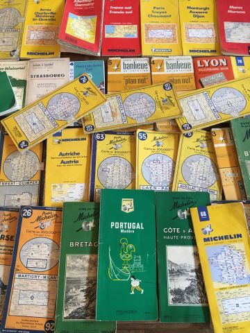 Important ensemble de cartes Michelin. En...