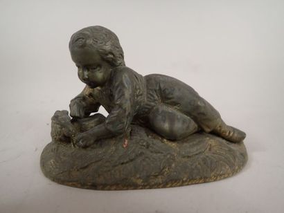 LEBLANC (XIXème siècle). « Enfant allongé...