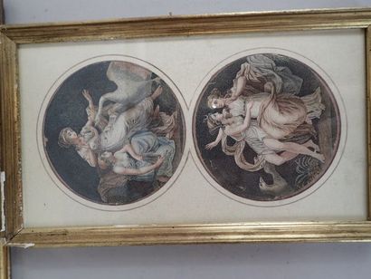 Ensemble de deux pièces encadrées comprenant...