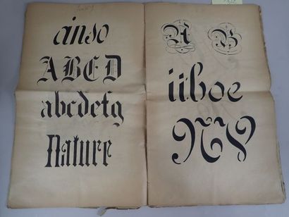 [Calligraphie], Recueil de coins, fleurons,...