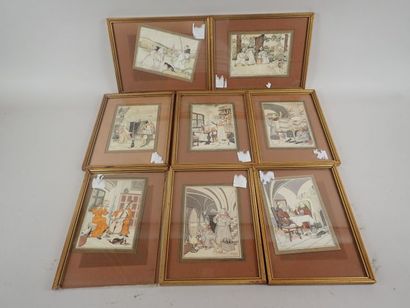 Harry Eliott (1882-1959), ensemble de 8 lithographies...