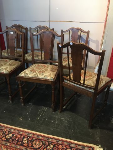 Suite de six chaises de salle à manger en...
