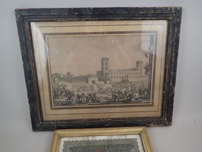Ensemble de deux gravures, l'une d'après...
