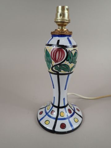 Henri DELCOURT à BOULOGNE. Pied de lampe...