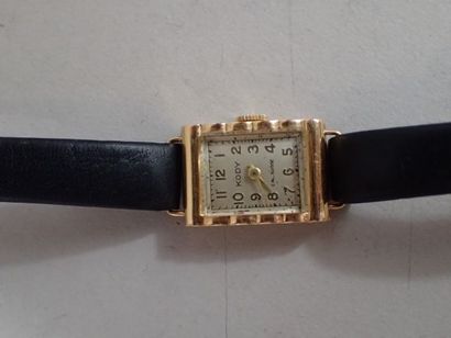 Montre bracelet de dame rectangulaire en...
