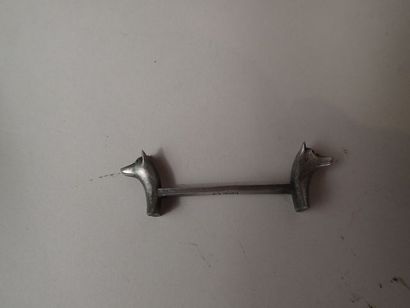 Ensemble de six porte-couteaux en étain à...