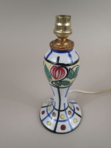 Henri DELCOURT à BOULOGNE. Pied de lampe...