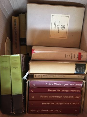 Carton de livres brochés. En l'état.