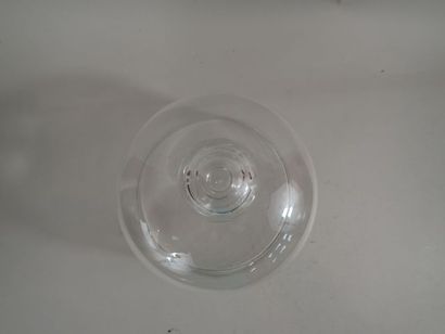 Cloche à fromage en verre de forme circulaire,...