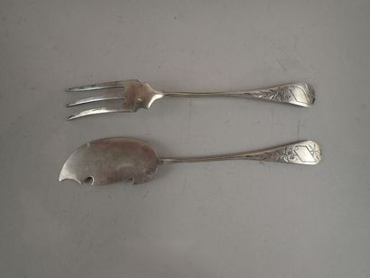 Petit couvert à mignardises, en argent, modèle...