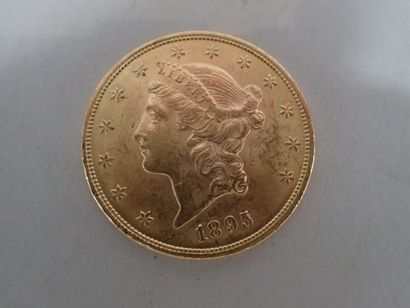Pièce de 20 dollars liberty 1895.

Poids...