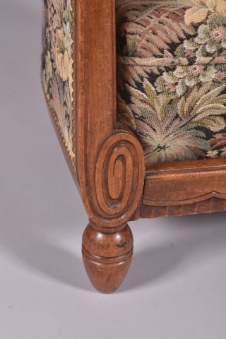 Maurice DUFRÊNE (1876-1955). Fauteuil tonneau...