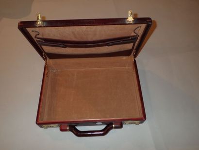 Exceptionnelle attaché-case en bois exotiques,...