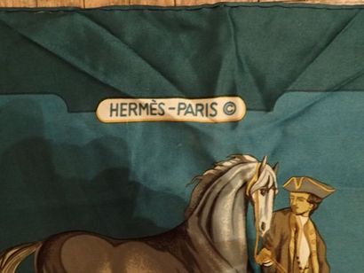 HERMES Paris, carré de soie titré 