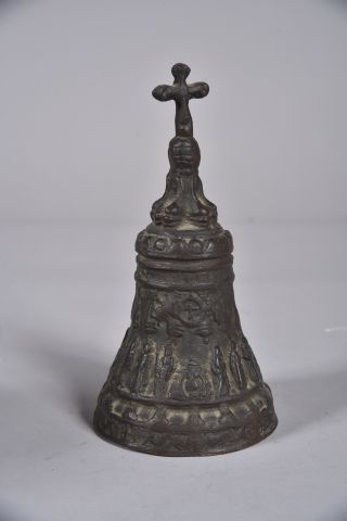 Ancienne cloche italienne en bronze patiné...