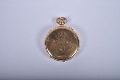 Montre de gousset en or jaune 18K, cadran...