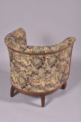 Maurice DUFRÊNE (1876-1955). Fauteuil tonneau...