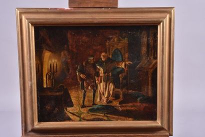 Ecole française du XIXe siècle. Huile sur...