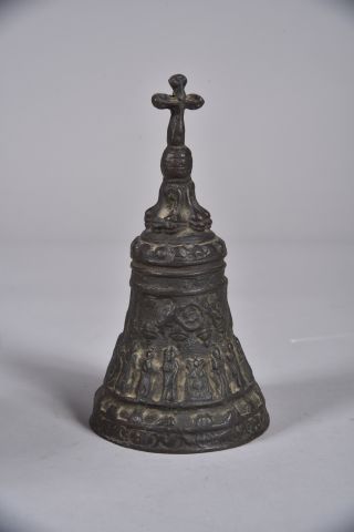 Ancienne cloche italienne en bronze patiné...