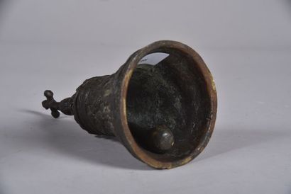 Ancienne cloche italienne en bronze patiné...