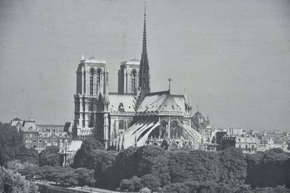 Importante photographie en deux parties représentant...