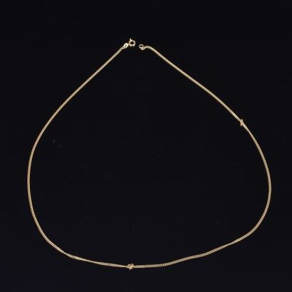 Chaine maille gourmette en or jaune (750...
