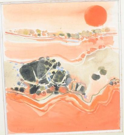 Frédéric MENGUY (1927-2007) « Bord de rivière...