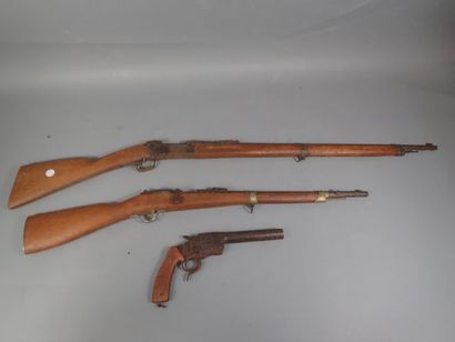 Lot : une épave de fusil Lebel 1886 remis...