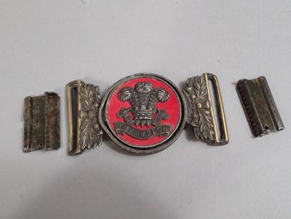 Boucle de ceinture du Welch régiment en métal...