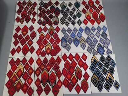 Collection de losanges de bras modèle 45,...