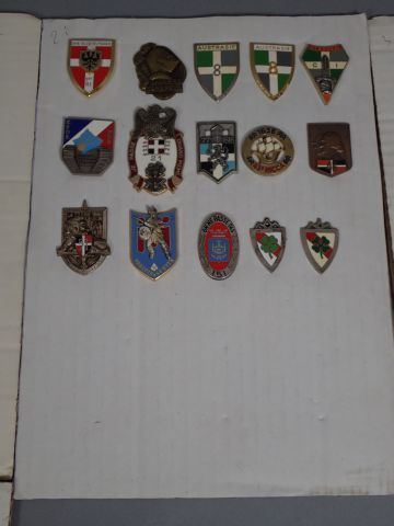 Lot d’insignes Infanterie, présentés sur...