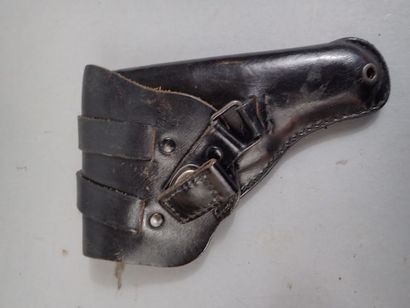 Petit étui en cuir noir pour pistolet type...