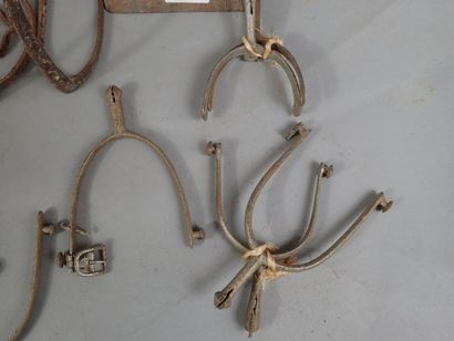 Lot de cavalerie, comprenant un étrier probablement...