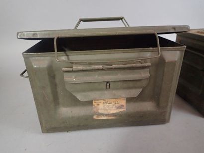 2 Caisses à munitions pour mitrailleuse de...
