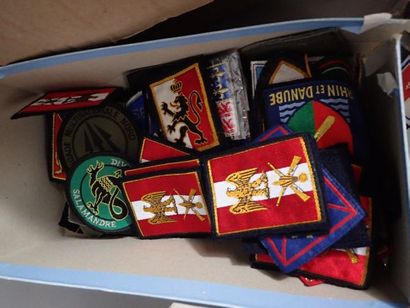 Fort lot d’insignes tissu dont pattes de...