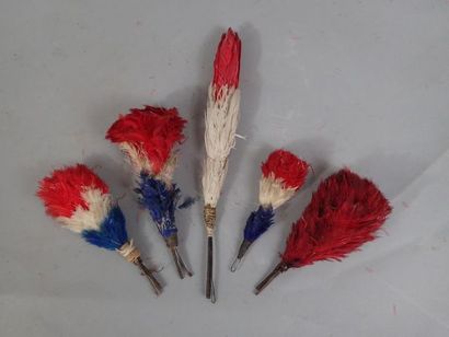 Ensemble de 5 plumets pour casque ou shako,...