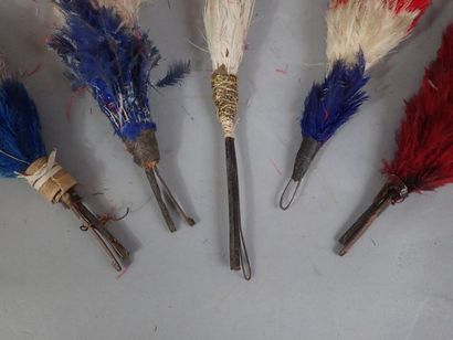 Ensemble de 5 plumets pour casque ou shako,...