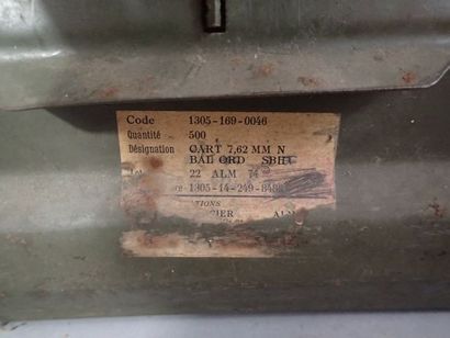 2 Caisses à munitions pour mitrailleuse de...