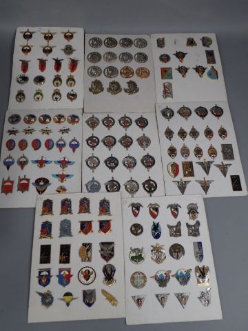 Lot d’insignes Parachutiste, légion et commando,...